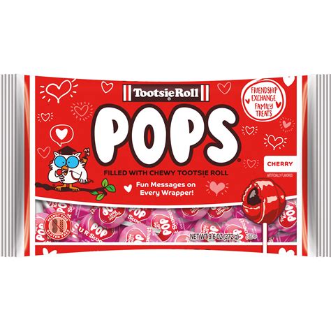 Tootsie Roll Cherry Pops Valentine's Candy - Shop Candy at H-E-B