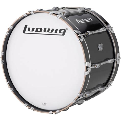 Ludwig Ultimate Marching Bass Drum - Black 26 in. | Musician's Friend