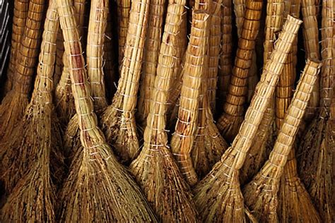 China, Lanzhou, Straw brooms | David Sanger Photography
