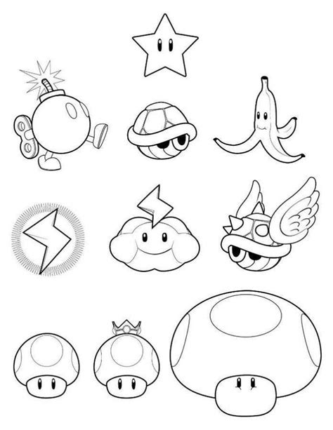 the mario bros coloring pages for kids to print and color with their ...