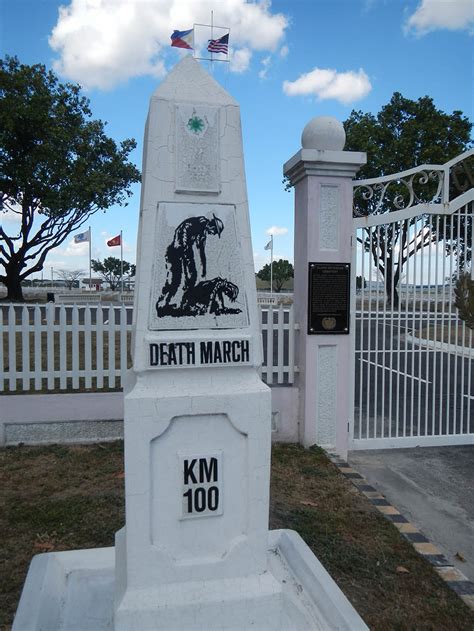 Marker Bataan Death March "KM 100" - Angeles - TracesOfWar.com