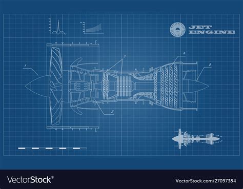 Jet engine airplane in outline style Royalty Free Vector