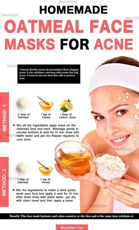 homemade face masks for clear glowy skin #Homemadefacemasks | Oatmeal ...