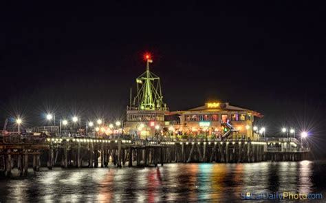 Colorful Night Lights at the Santa Monica Pier | Southern California Daily Photo