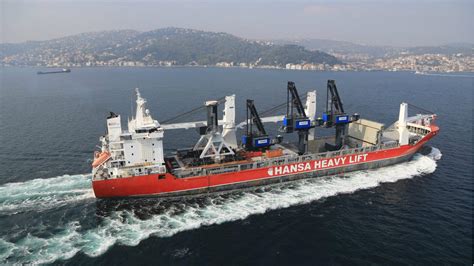 HANSA HEAVY LIFT Vessel Sails Open Hatch