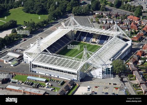 aerial view of Preston North End FC Deepdale Stadium Stock Photo - Alamy