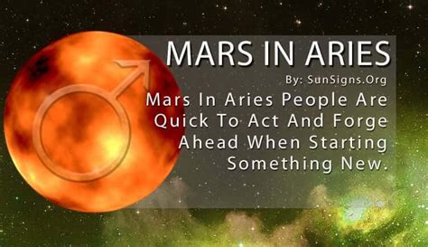 Mars In Aries Meaning: Adventurous and Daring - SunSigns.Org