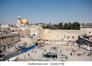 Aerial View Jerusalems Western Wall Wailing Stock Photo 1412017748 | Shutterstock