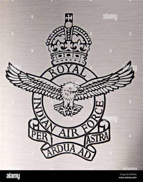 Royal Indian Air Force Emblem - Eagle Rampant - Air Forces Memorial Runnymede - Motto Per Ardua ...