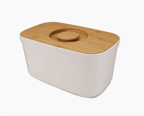 Bread Bin with Bamboo Lid - White | Joseph Joseph