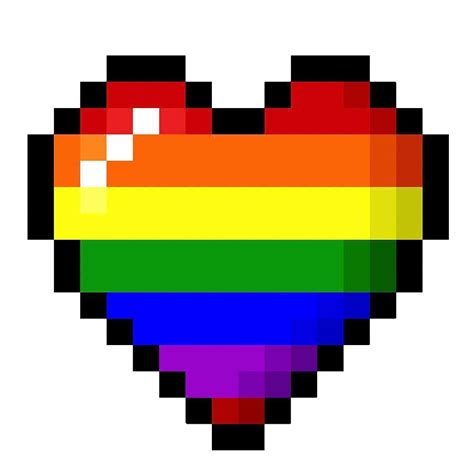 «Pixel Art - Rainbow Gay Pride Heart -8bit» de spacegays | Redbubble