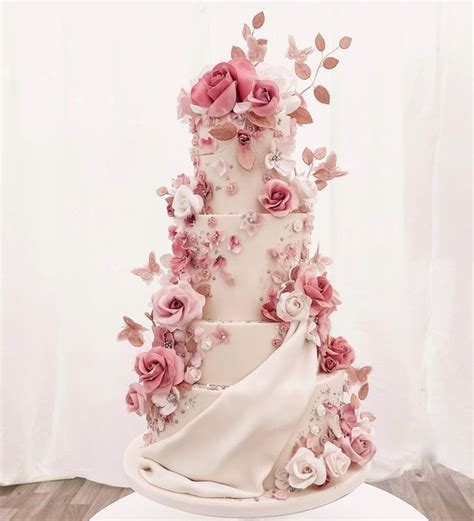 18 Pink Wedding Cakes we ~ KISS THE BRIDE MAGAZINE