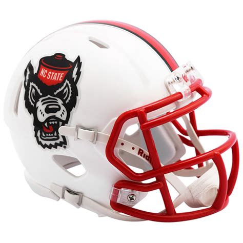 NC State Wolfpack White Tuffy Riddell Speed Mini Football Helmet – The Speedy Cheetah