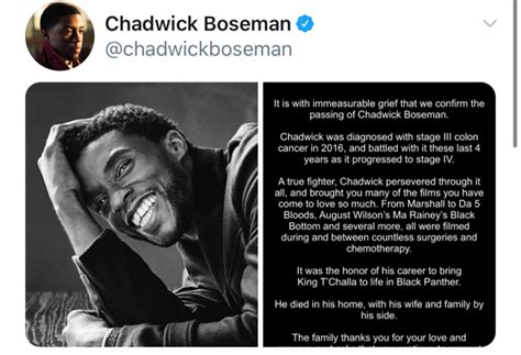 Top 20 Inspiring Quotes from Chadwick Boseman- Black Panther Actor dies of cancer aged 43 ...