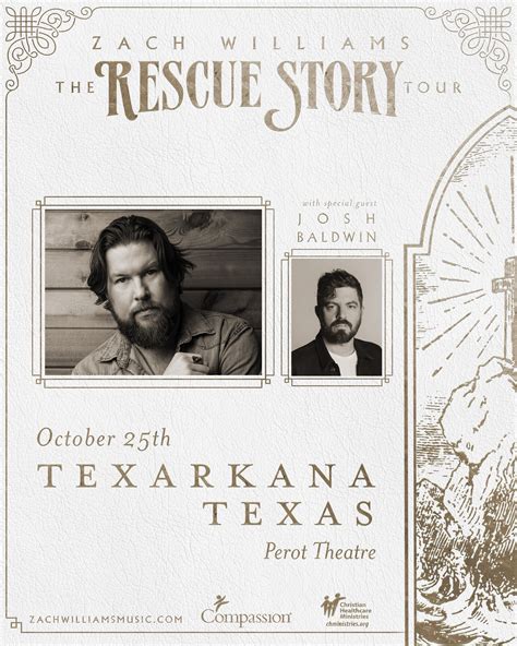 Zach Williams Rescue Story The Tour | Perot Theatre Events | TRAHC ...