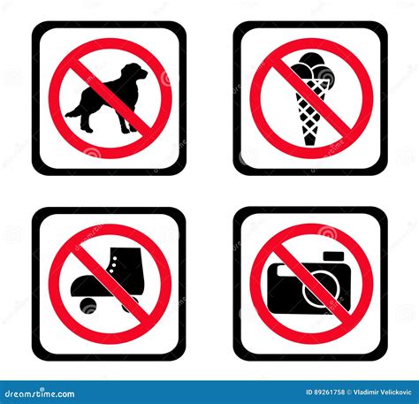 Information signs stock vector. Illustration of objects - 89261758