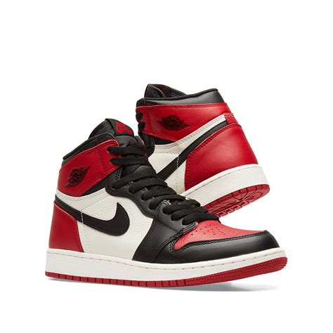 Nike Air Jordan 1 Retro High OG GS Red, Black & White | END. (US)