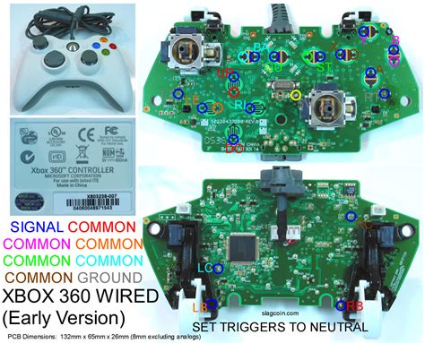 Gaming, Gadgets, and Mods: Xbox 360 and Original Xbox controller PCB diagrams - for mods or ...