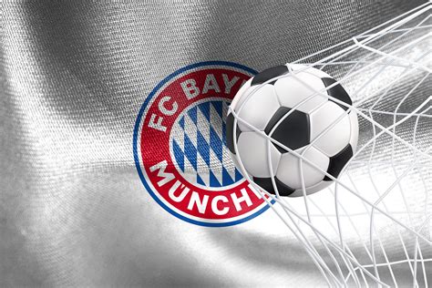 UEFA Champions League 2023, FC Bayern Munich flag with a soccer ball in net, UEFA Wallpaper, 3D ...