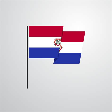 Paraguay waving Flag design vector 14346673 Vector Art at Vecteezy