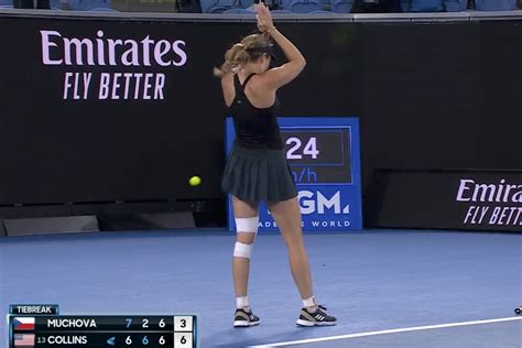 Danielle Collins celebrates Australian Open match she hadn't won yet