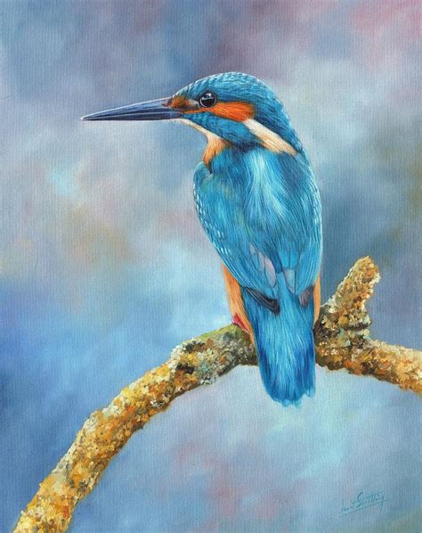 Kingfisher Painting by David Stribbling