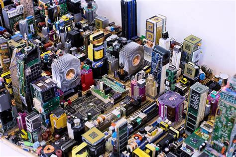 Artist Uses Old Computer Parts to Recreate Midtown Manhattan - TechEBlog