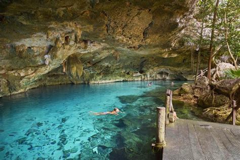 Visiting the Two Eyes Cenote | Mexico Holiday