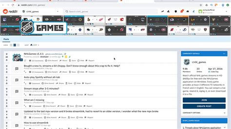 Reddit NHL Streams Overview - YouTube