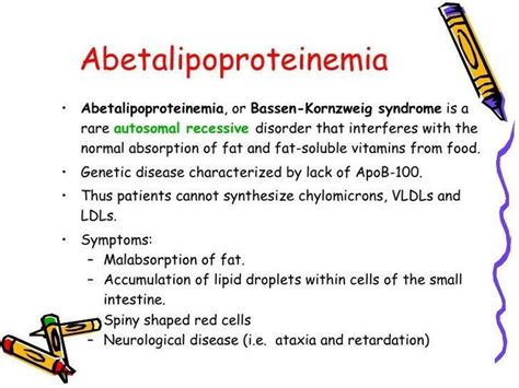 Abetalipoproteinemia - MEDizzy