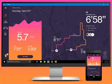 Running Tracker App — Windows 10, Universal Apps by Impossible Bureau on Dribbble