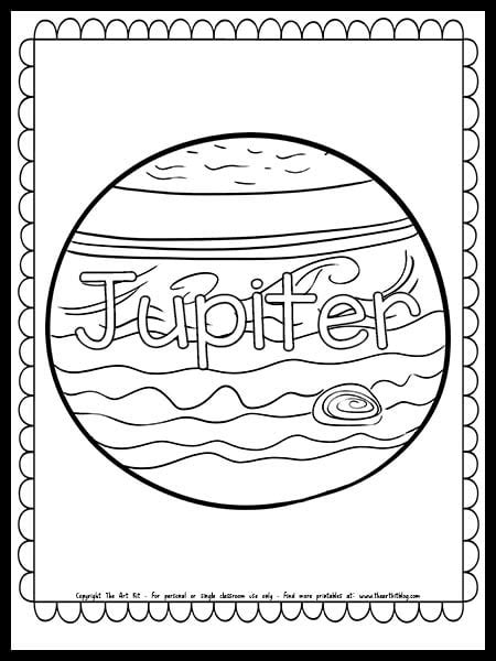 Jupiter Coloring Page {FREE PRINTABLE} - The Art Kit