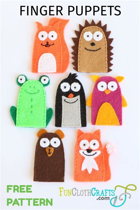 Woodland Finger Puppets - DIY Free Patterns