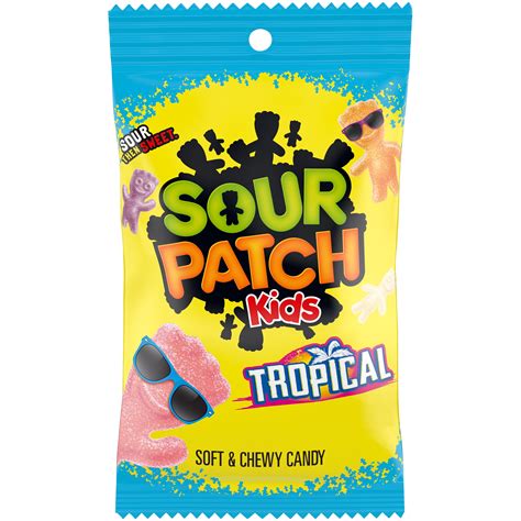 SOUR PATCH KIDS Candy, Tropical Flavor, 1 Bag (8 oz.) - Walmart.com