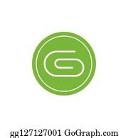 1 Letter G Paper Clip Circle Logo Vector Clip Art | Royalty Free - GoGraph