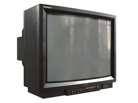 3D model Vintage CRT TV 29 inch - Black VR / AR / low-poly | CGTrader