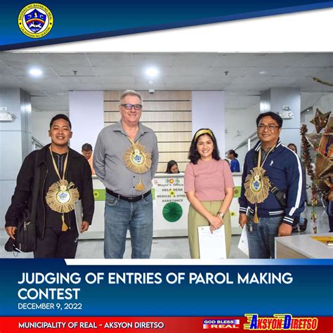 JUDGING OF ENTRIES OF PAROL MAKING CONTEST