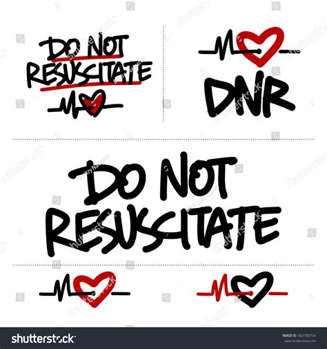 Do Not Resuscitate Stock Vector (Royalty Free) 363190754 | Shutterstock