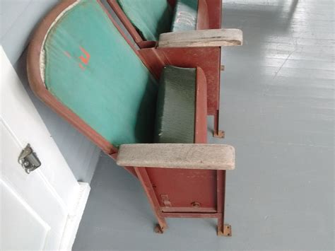 Vintage Cinema Seats Movie Theater Seats Bucket Seats Metal Upholstered ...