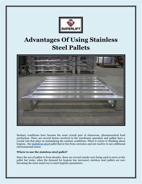 PPT - Advantages Of Using Stainless Steel Pallets PowerPoint ...