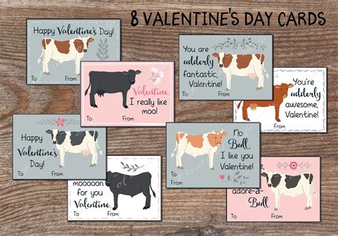 Cow Valentines Day Cards - Mom. Wife. Busy Life.