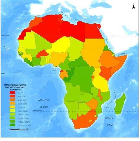 Africa Water Scarcity Map