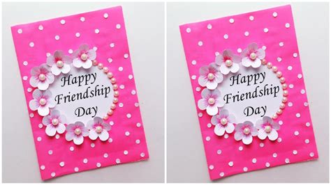 Easy & Beautiful handmade friendship day card / How to make friendship day greeting card ...