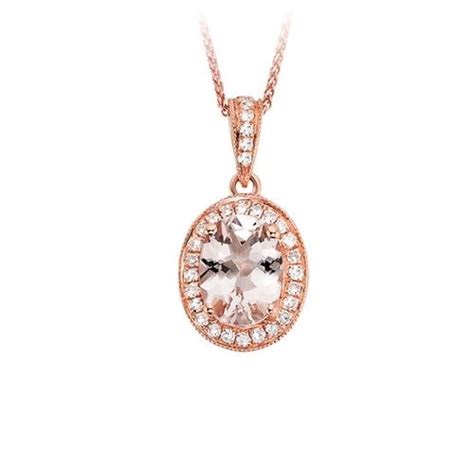 Fred Meyer Jewelers | 1/5 ct. tw. Diamond and Morganite Pendant #rose ...