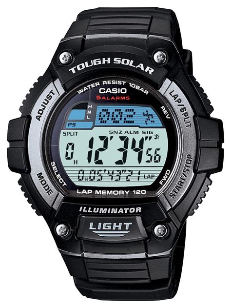 Casio Men's Solar-Powered Digital Sport Watch Black Resin WS220-1A - Best Buy