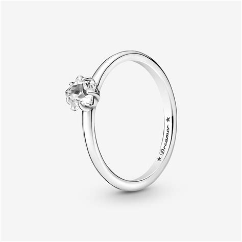 Celestial Sparkling Star Solitaire Ring | Sterling silver | Pandora US