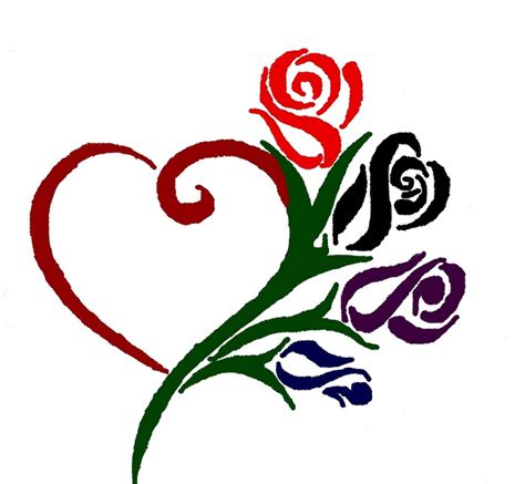 heart and rose clipart - Clip Art Library