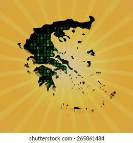 Greece Sunburst Map Hex Code Illustration Stock Illustration 265861484 | Shutterstock