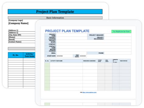 Project Plan Excel Template Free Download