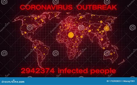 Video Animation of a World Map Showing the Outbreak of the Coronavirus ...